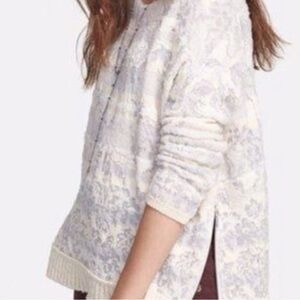 Free People Wool Alpaca Sweater Flower Fields Size M